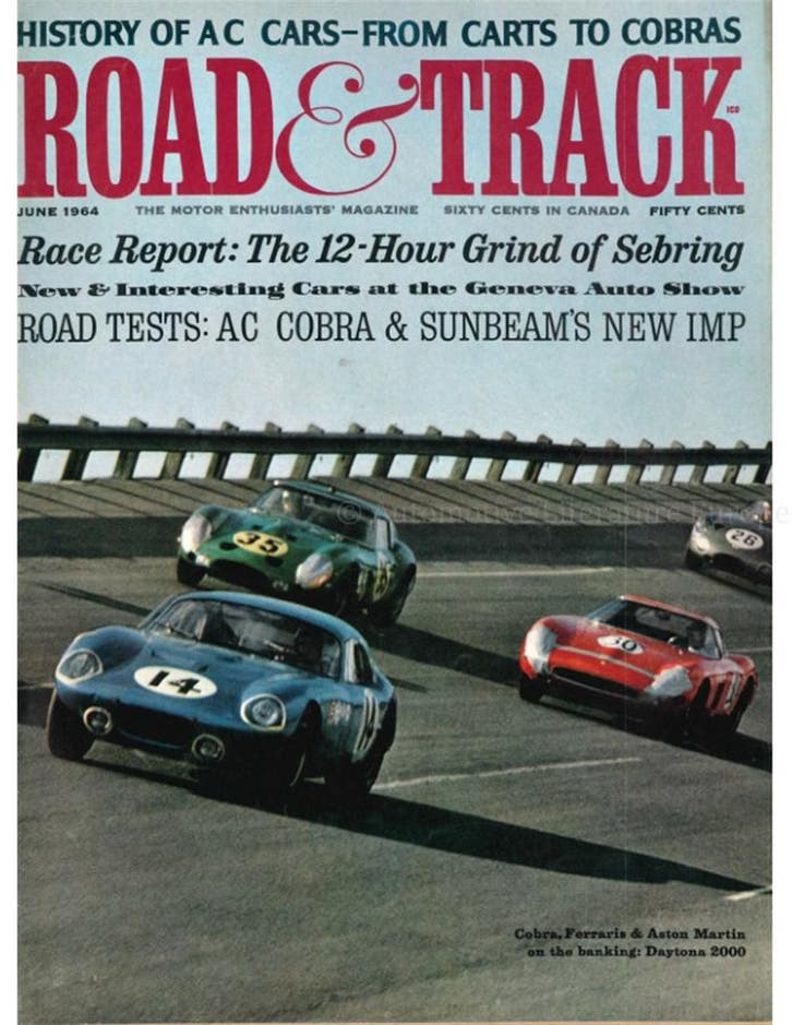 1964 ROAD AND TRACK MAGAZINE JUNI ENGELS, Livres, Autos | Brochures & Magazines
