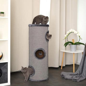 lionto krabton sisal speelbal en pluche rand 100 cm grijs, Ophalen of Verzenden, Nieuw