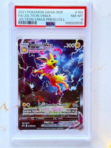 Pokémon - 1 Graded card - Jolteon VMAX #184 Foil, Full art -, Nieuw