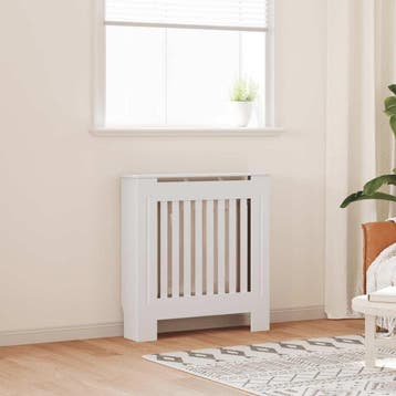 vidaXL Radiatorombouw 78 cm bewerkt hout wit, Verzenden, Nieuw