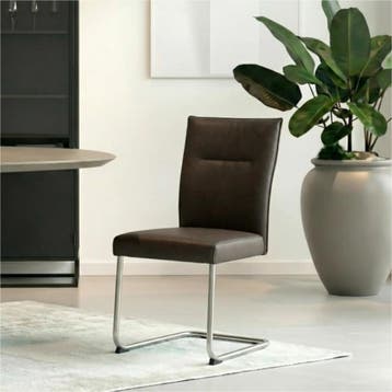 Set van 8 Leren eetkamerstoelen Retro - Hermes Caffe, Ophalen of Verzenden, Nieuw, Leer