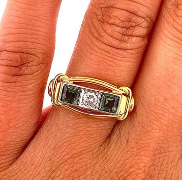Zonder minimumprijs - Ring - 18 karaat Geel goud Diamant, Nieuw