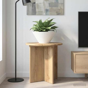 vidaXL Plantenstand 2 st Artisanaal eiken 40 x 40 x 40 cm, Verzenden, Nieuw