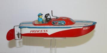 Asahi Toy - Speedboot Princess 5536-F - 1954 - Opwindbaar