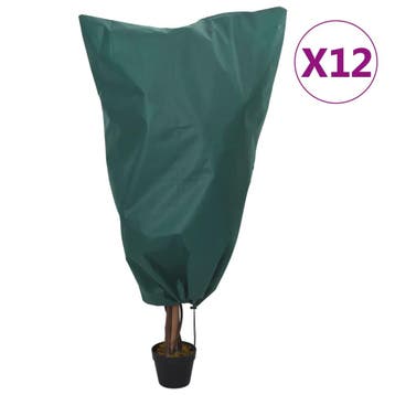 vidaXL Plantenhoezen met trekkoord 12 st 70 g/m² 0,8x1 m, Verzenden