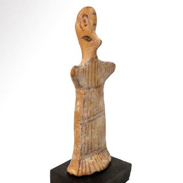 Boeotisch Terracotta Pappades Figuur
