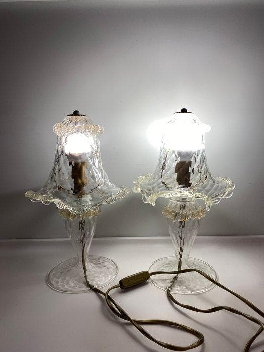 Lampe de table (2) - Verre de Murano, Antiquités & Art, Art | Objets design
