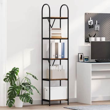 vidaXL Boekenplank 5-laags 40 x 30 x 183 cm Bewerkt hout, Verzenden