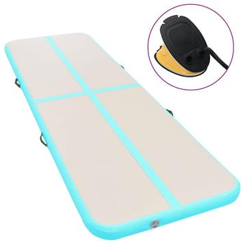 vidaXL Gymnastiekmat met pomp opblaasbaar 400x100x10 cm PVC, Verzenden, Nieuw