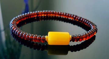 Amber Vintage Baltisch Amber Armband – cognackleurige kralen