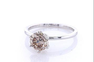 Ring Platina - 1.00ct. tw. Diamant (Natuurlijk gekleurd), Nieuw