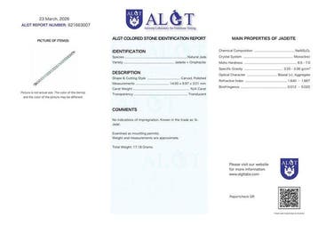 ALGT Gecertificeerd - Meesterlijke Natuurlijke Jadeiet