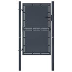 vidaXL Tuinpoort staal 100x150 cm antraciet, Verzenden, Nieuw