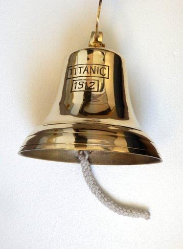 Cloche de quart - Grote Titanic 1912 Scheepsbel - Laiton