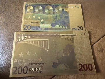 Wereld. 200 Euro und 20 Euro Banknoten 2 pcs (Zonder