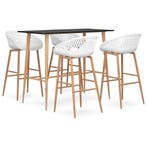 vidaXL 5-delige Barset zwart en wit, Verzenden