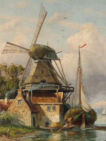 Glückert, Johannes (1868–1918) - Windmühle bei Dodrecht