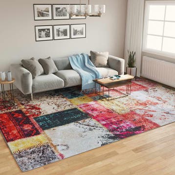 vidaXL Vloerkleed wasbaar 400x300 cm meerkleurig, Verzenden