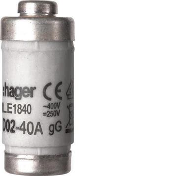 Hager Le1840 D02 Fusible 40A 400V - Le1840 [2 Pièces], Verzenden
