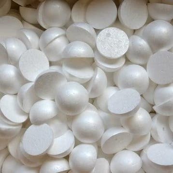 Styropor piepschuim isimo halve bal kerstbal vol 6 cm per, Nieuw