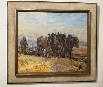 Willem Vaarzon Morel Jr. (1931-1923) - Boer ploegt met