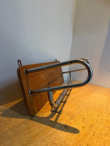 Kapstok - Vintage Mid-Century Wandkapstok met Hoedenplank –, Antiek en Kunst