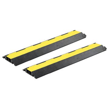 vidaXL Kabelbeschermer drempels 2 st 2 tunnels 101,5 cm, Verzenden