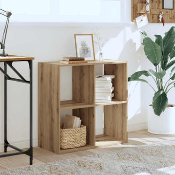 vidaXL Boekenkast 68,5x32x68,5 cm bewerkt hout artisanaal, Verzenden
