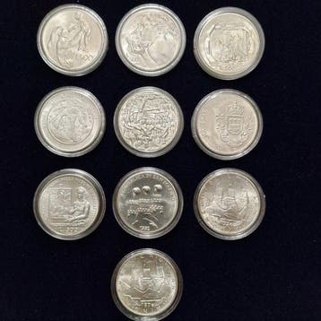 San Marino. 500 Lire 1972/1992 (10 monete) (Zonder