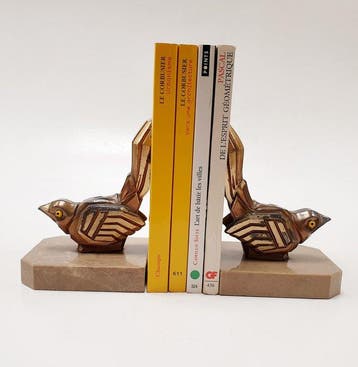 Hippolyte Moreau (1832-1926)  - Serre-livres (2) - Oiseaux, Antiek en Kunst
