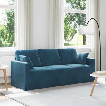 vidaXL bank / zetel Blauw 198 x 78 x 80 cm Fluweel, Verzenden