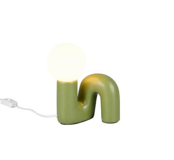 Trio QUINN tafellamp | G9 Fitting | groen met wit | 16,5 x 1, Verzenden, Nieuw
