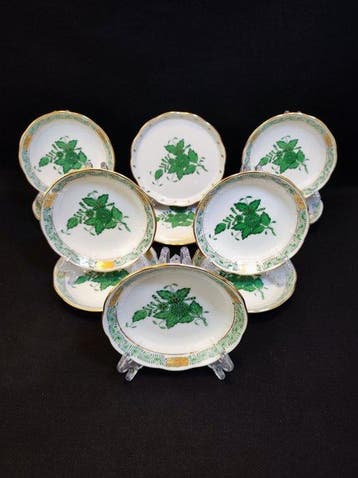 Herend - Set kommen (11) - 9er Set kleine runde Schalen und, Antiek en Kunst