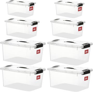 8 Opbergboxen Set | 60% Korting! | Retour Deal, Doe-het-zelf en Bouw, Kratten en Dozen, Doos, Verzenden, Minder dan 35 cm, Minder dan 50 cm