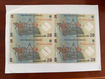 Roemenië. - 4 x 20 Lei - 2025 - Sheet of 4 - Pick 119Ac1