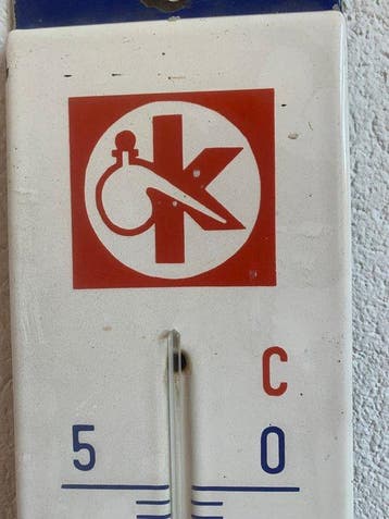 kavalierglass - Emaille plaat - thermometer - Emaille, Antiek en Kunst