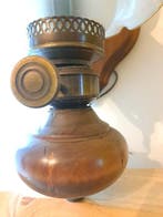 Wandkandelaar - Verguld messing, Opaline glas - Vintage