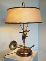 Lampe de table - Lampe en bronze en forme de cerf - Bronze,