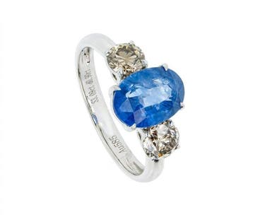 Zonder minimumprijs - Ring - 14 karaat Witgoud - 3.99ct. tw., Nieuw