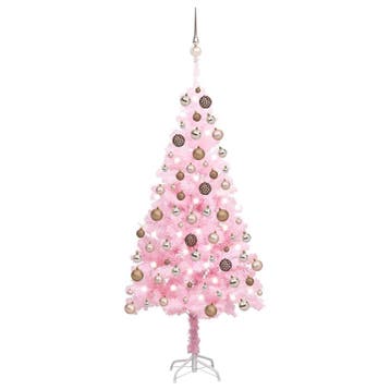 vidaXL Kunstkerstboom met verlichting en kerstballen 120 cm, Verzenden