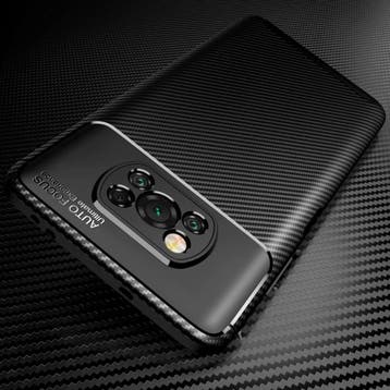 Xiaomi Poco F3 Hoesje - Carbon Fiber Textuur Shockproof Case, Verzenden