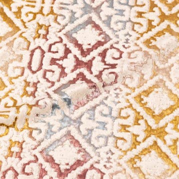 BA085 - Zeldzaam veelkleurig geometrisch fluweel –
