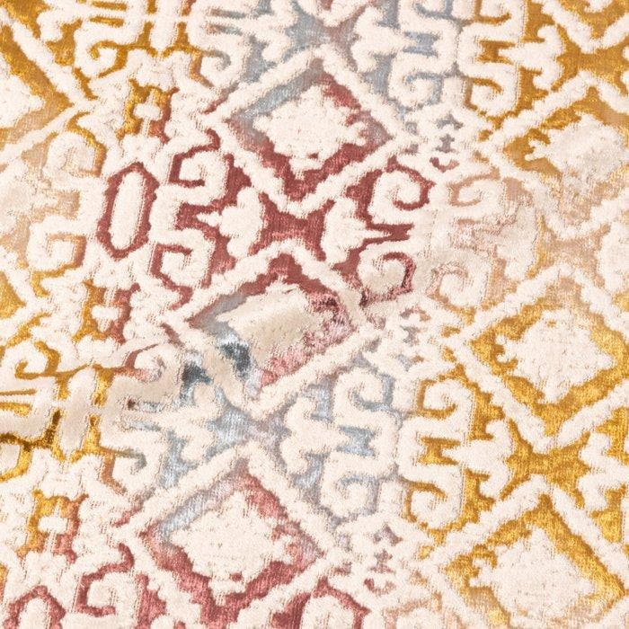 BA085 - Zeldzaam veelkleurig geometrisch fluweel –, Antiquités & Art, Tapis & Textile