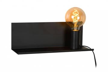 Lucide SEBO - Bedlamp - 1xE27 - Zwart -, Maison & Meubles, Verzenden