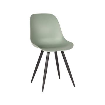 Stoel Monza | Forest | Kunststof | Zwart Metalen Frame | 2, Verzenden, Nieuw in verpakking