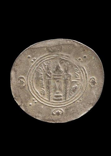 Sasanian-Tabaristan Zilver Halve drachme (Zonder