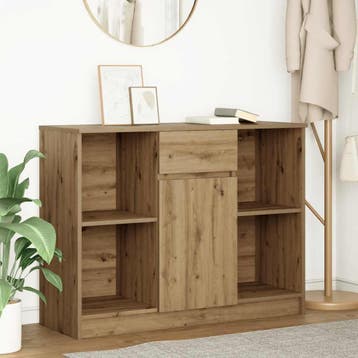 vidaXL Dressoir lade 101x35x76 cm spaanplaat artisanaal, Verzenden