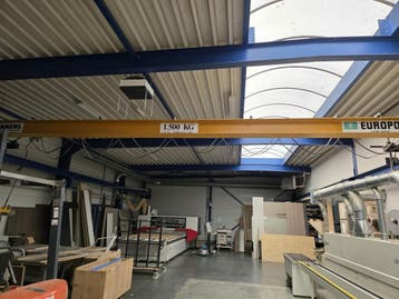 Verlinde enkelligger bovenloopkraan  ±9.500mm x 1.5t 001637U, Doe-het-zelf en Bouw, Gereedschap | Overige machines, Ophalen, Gebruikt