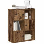 vidaXL Boekenkast 60x24x76,5 cm bewerkt hout oud houtkleurig, Huis en Inrichting, Verzenden, Nieuw