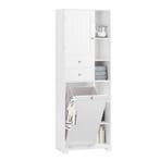 2dekans | SoBuy - kast met waszak - wit - 96x43x15cm, Huis en Inrichting, Ophalen of Verzenden, Nieuw
